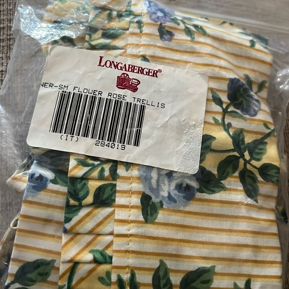 Longaberger Small Flower Basket Liner (Rose Trellis))